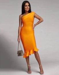 Obleka - koda 7568 - oranžna