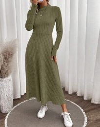 Obleka - koda 33022 - olivno zelena