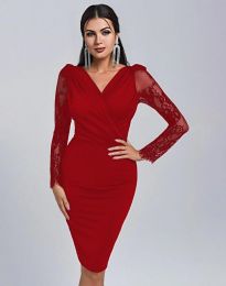 Obleka - koda 90026 - 2 - rdeča